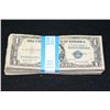 Image 1 : US Silver Certificate $1, Blue Seal, various dates & conditions, lot of 100