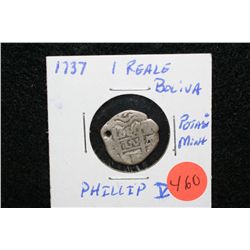 1737 Phillip V 1 Reale Boliva Potasi Mint