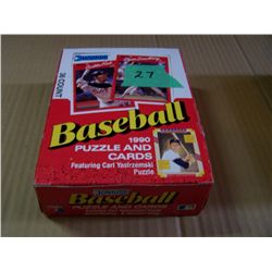 Box Of DONRUSS Baseball cards & Puzzle 1990