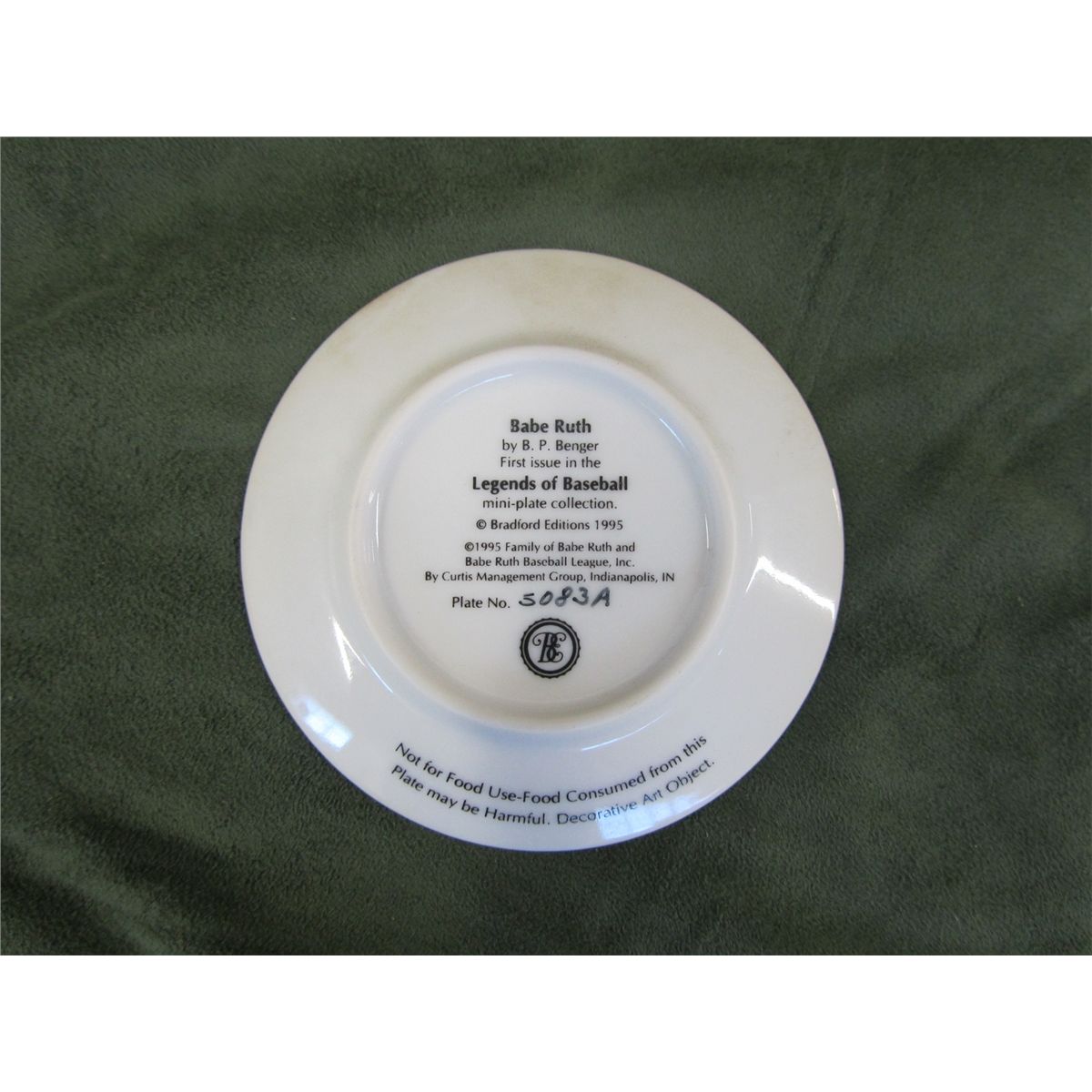 Bradford Editions Legends of Baseball Mini Collector Plates with