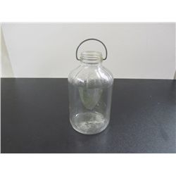 Vintage Canning Jar With Metal Handle Built In
