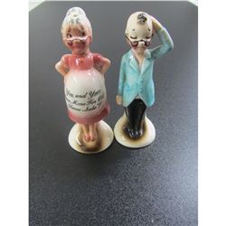 Vintage Salt & Pepper Shakers - Old Man & Women