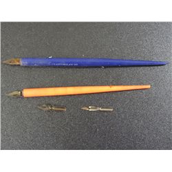 Lot Of 2 German Made Ink Pens with Extra Nibs