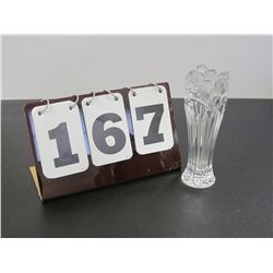 7" Tall Leaded Glass Crystal Vase