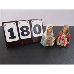 ART - Handpainted In Japan, Jesus and Mary Figurines, Porcelein
