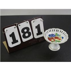 3.5" Tall, 5" Wide Fruit Plate On Pedestal
