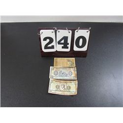 Lot of 3 Haiti and Indonesia Paper Money