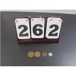 Lot of 4 Foreign Coins - Vintage - 1936 Canadian Large Penny, a 1948 Canadian Large Penny, a 1917 Ca