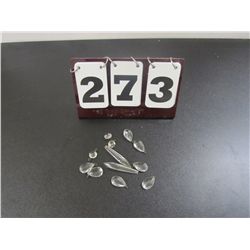 Lot of Vintage Glass Lamp Crystals