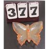 Image 1 : Pressed Glass, Peach Opalescent Butterfly