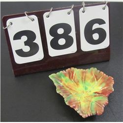 6" X 4" Leaf Pattern Trinket Plate, Printed 701 On Back (possibly Majolica)