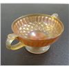 Image 2 : Peach Opalescent Depression Pressed Glass Handled Candy Dish