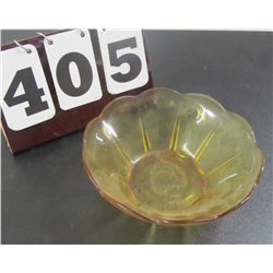 Amber Depression Glass Bowl