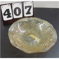 Amber Depression Glass Fruit Bowl - 10.5"