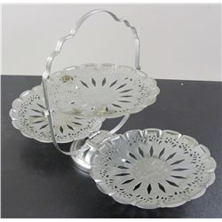 Stainless Steel Folding 3 Place Tray, Very Unique