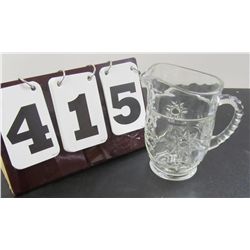 6" Pressed Glass Cream Pitcher