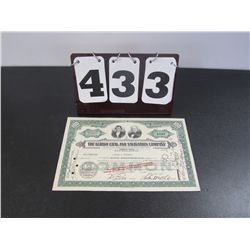 100 Shares Stock Certificate For The Lehigh Coal And Navigation Company, Canceled in 1945