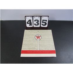 1957 Texaco Petroleum Products Calandar From Canniff Oil Company In Beaver Dam, WI