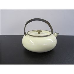 Yellow Porcelain Coated Vintage Tea Pot