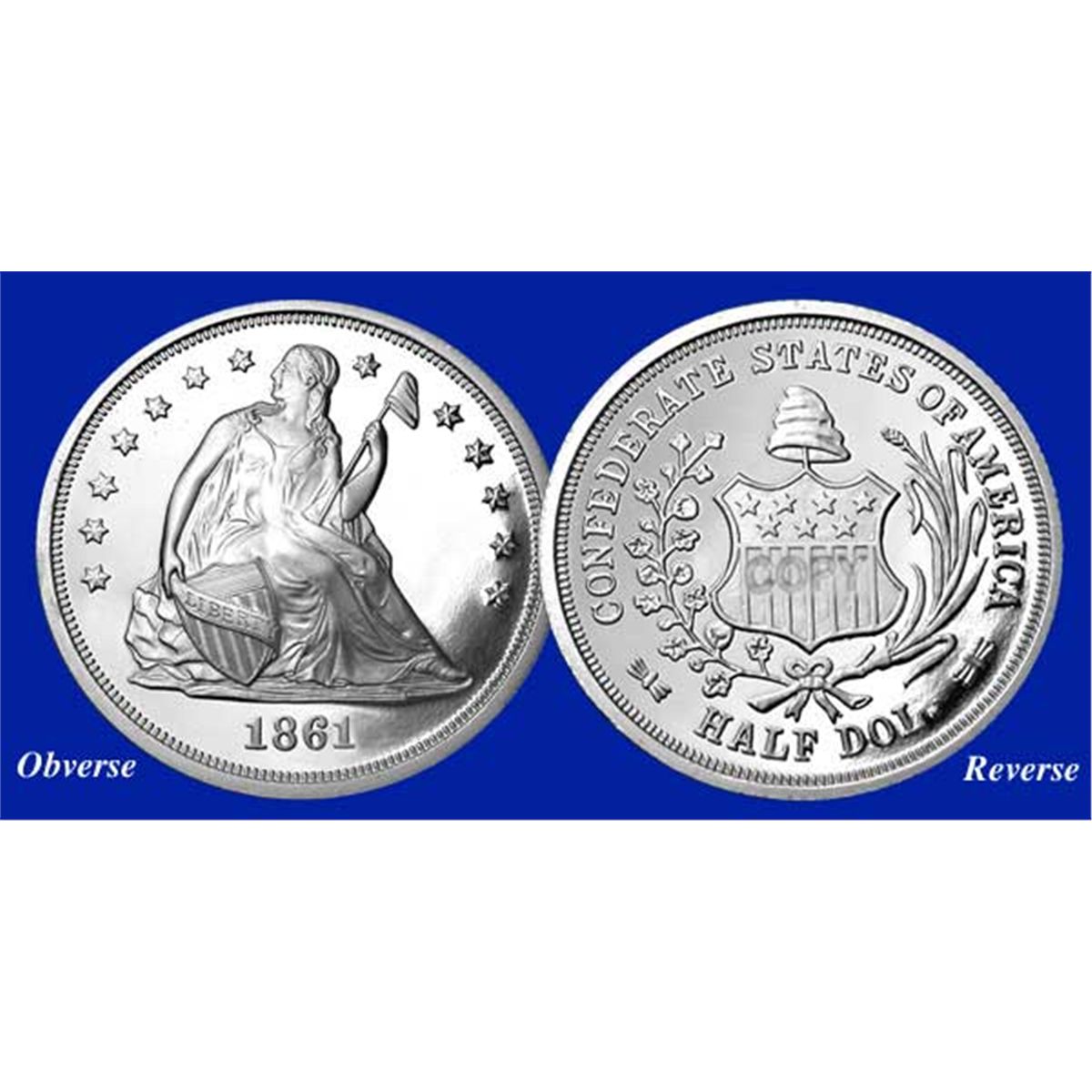 1861 Confederate Half Dollar Tribute Proof