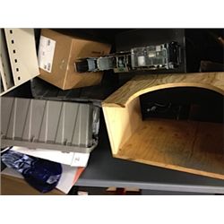 BIN OF ASSORTED COMPUTER EQUIPMENT & PARTS