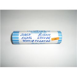 Roll of 2005-D BISON Nickels *UNC GRADE*!!
