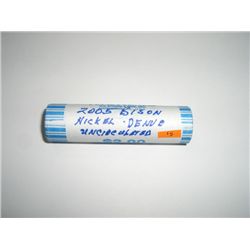 Roll of 2005-D BISON Nickels *UNC GRADE*!!