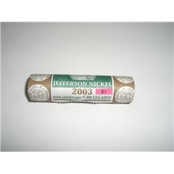 MINT Roll of 2003-D WESTWARD JOURNEY Nickels *UNC GRADE IN ORIGINAL MINT ROLL*!!