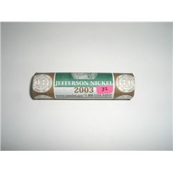 MINT Roll of 2003-D WESTWARD JOURNEY Nickels *UNC GRADE IN ORIGINAL MINT ROLL*!!