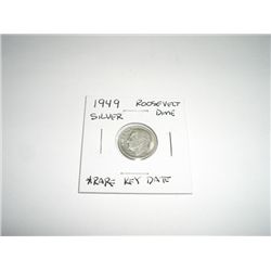 1949 Mercury SILVER Dime *RARE KEY DATE - NICE COIN*!!