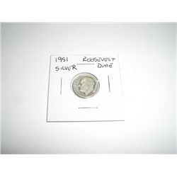 1951 Mercury SILVER Dime *NICE COIN*!!