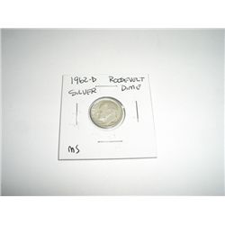 1962-D Mercury SILVER Dime *MS HIGH GRADE - NICE COIN*!!