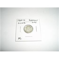 1964-D Mercury SILVER Dime *MS HIGH GRADE - NICE COIN*!!
