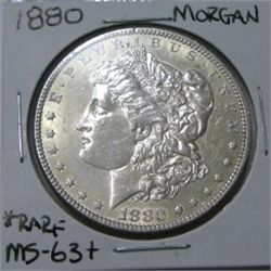 1880 Morgan Silver Dollar *RARE MS-63+ HIGH GRADE*!!
