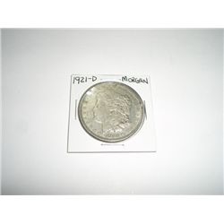 1921-D Morgan Silver Dollar *PLEASE LOOK AT PICTURE TO DETERMINE GRADE - COIN OUT OF SAFE DEPOSIT BO