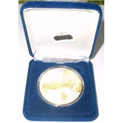 2000 U.S. SILVER EAGLE *1oz .999 FINE SILVER - GOLD LIBERTY - COLORIZED* in Original Mint Box!!