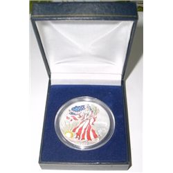 1999 U.S. SILVER EAGLE *1oz .999 FINE SILVER - PAINTED* in Original Mint Box!!