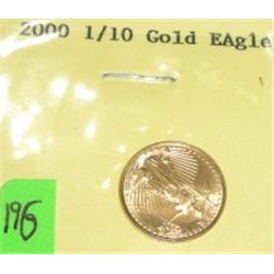 2000-P $5 Dollar GOLD EAGLE Bullion Coin *1/10 oz PURE GOLD*!!