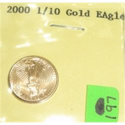 2000-P $5 Dollar GOLD EAGLE Bullion Coin *1/10 oz PURE GOLD*!!