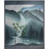 Image 1 : Chinese Watercolour on Paper: Mountain Landscape
