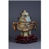 Image 1 : Chinese Qing Celadon Jade Tripod Censer & Cover
