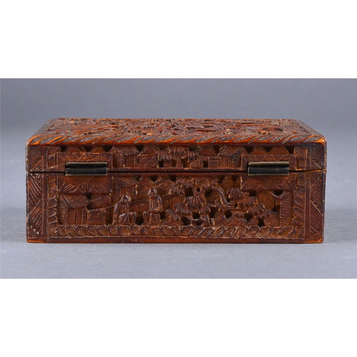 Chinese Wood Carved Jewelry Box
