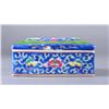 Image 1 : Chinese Blue & Green Enameled Cosmetic Box