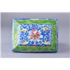 Image 2 : Chinese Blue & Green Enameled Cosmetic Box