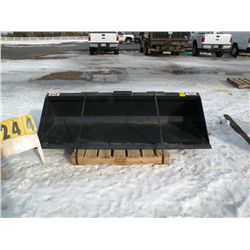 Stout heavy duty 84" skid loader bucket w/bolt-on cutting edge