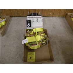 Qty 2  2"x30 ft ratchet straps-NEW