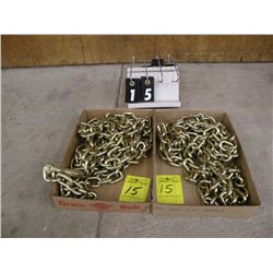 Qty 2   3/8x20 ft grade 70 chains-NEW