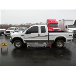 2001 Ford F-250 4x4    SN- 3FTNX21L61MA85575