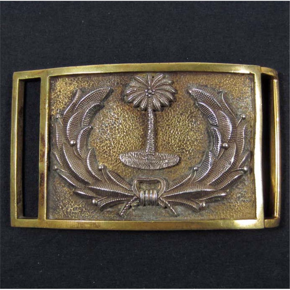 VERY RARE CONFEDERATE CIVIL WAR ERA SOUTH CAROLINA OFFICERS BELT BUCKLE