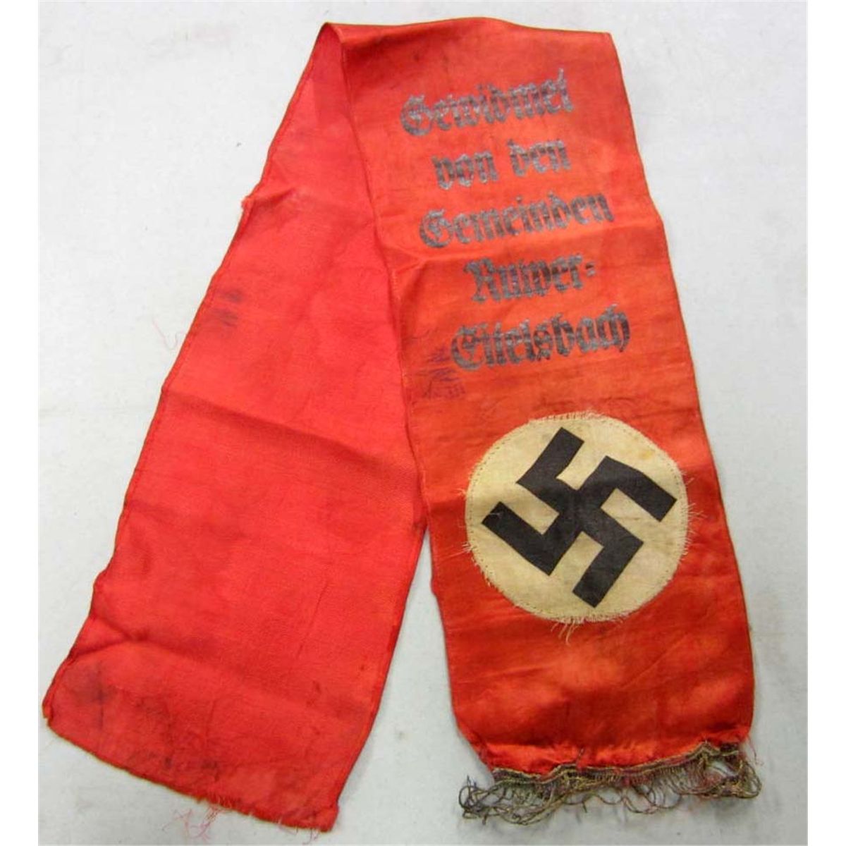 GERMAN NAZI CASKET FUNERAL SASH